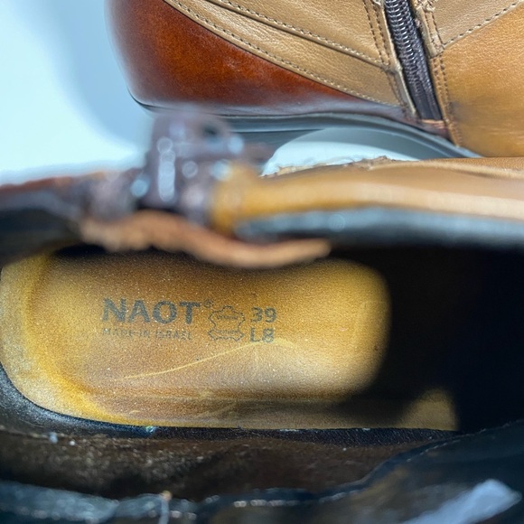 Noat Lucky Dual Tone Brown Ankle Boots Size 8.5/39 made in Israel - Picture 6 of 6